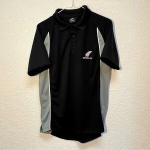 New Zealand All Blacks Polo Men’s S Black Grey Short Sleeve Shirt Prokiwi Rugby